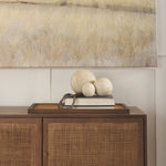 Suni Set of 3 Beige Paper Mache Orbs