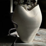 Suri Hand Forged Aluminum Candle Holders Set - Vintage Patina (Set of 2)
