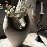 Suri Hand Forged Aluminum Candle Holders Set - Vintage Patina (Set of 2)