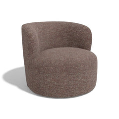 Upholstered Swivel Accent Chair in Merlot