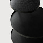 Swivel tray side table - varnished wood - black - round - XS - tray not included White Cliff Studio Side Table