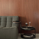 Swivel tray side table - varnished wood - black - round - XS - tray not included White Cliff Studio Side Table