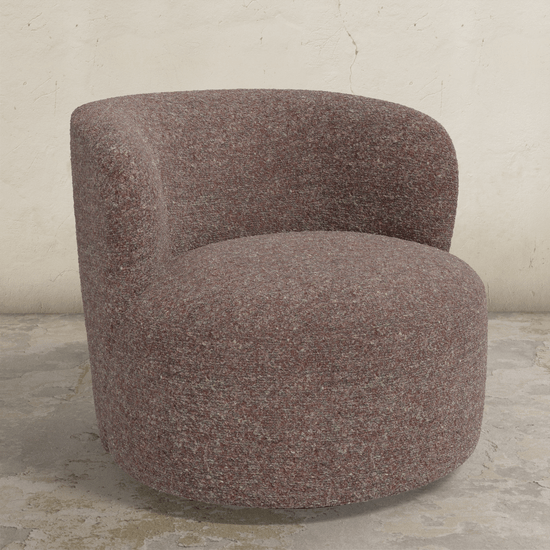 Upholstered Swivel Accent Chair in Merlot