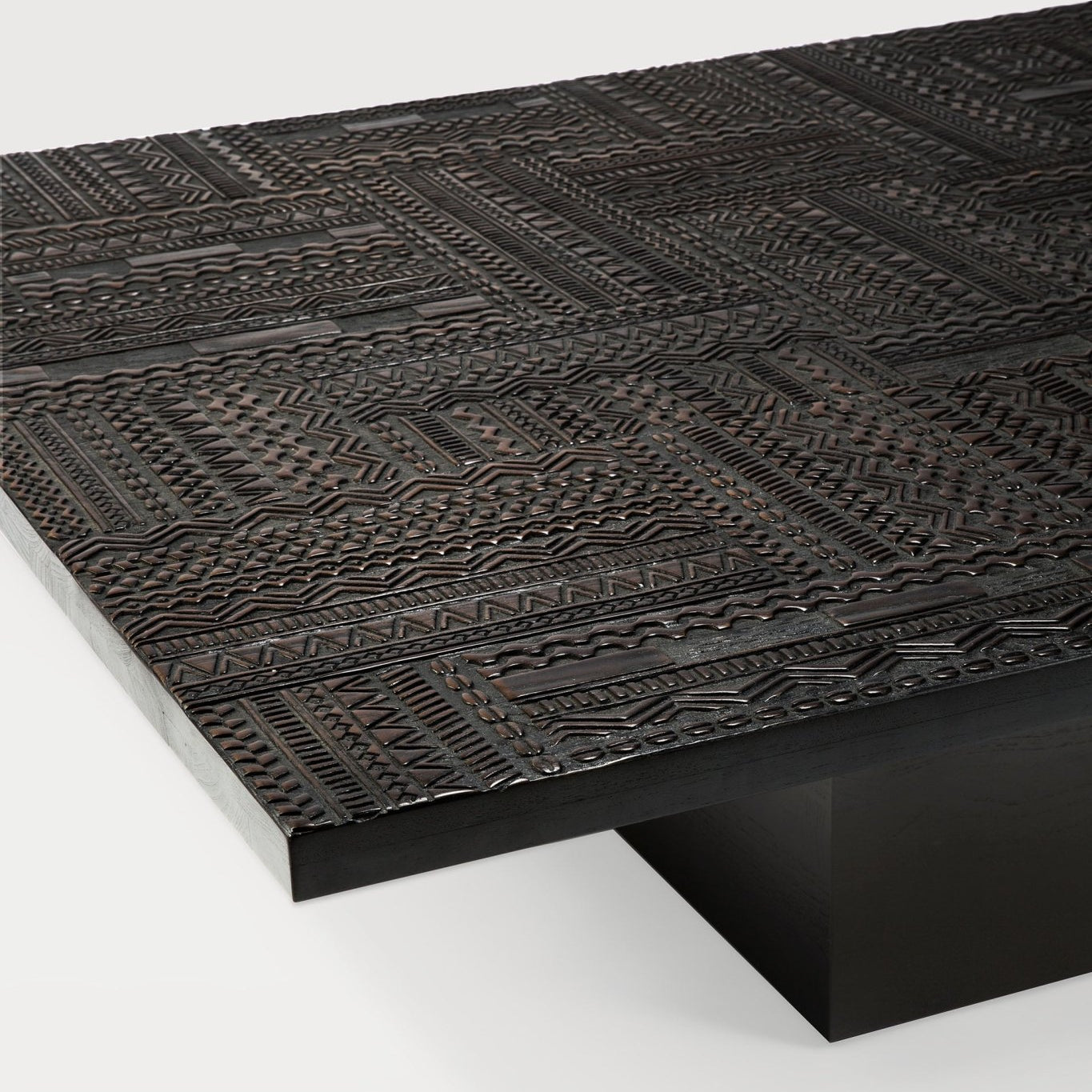 Tabwa coffee table - varnished teak - off black - rectangular White Cliff Studio COFFEE TABLE
