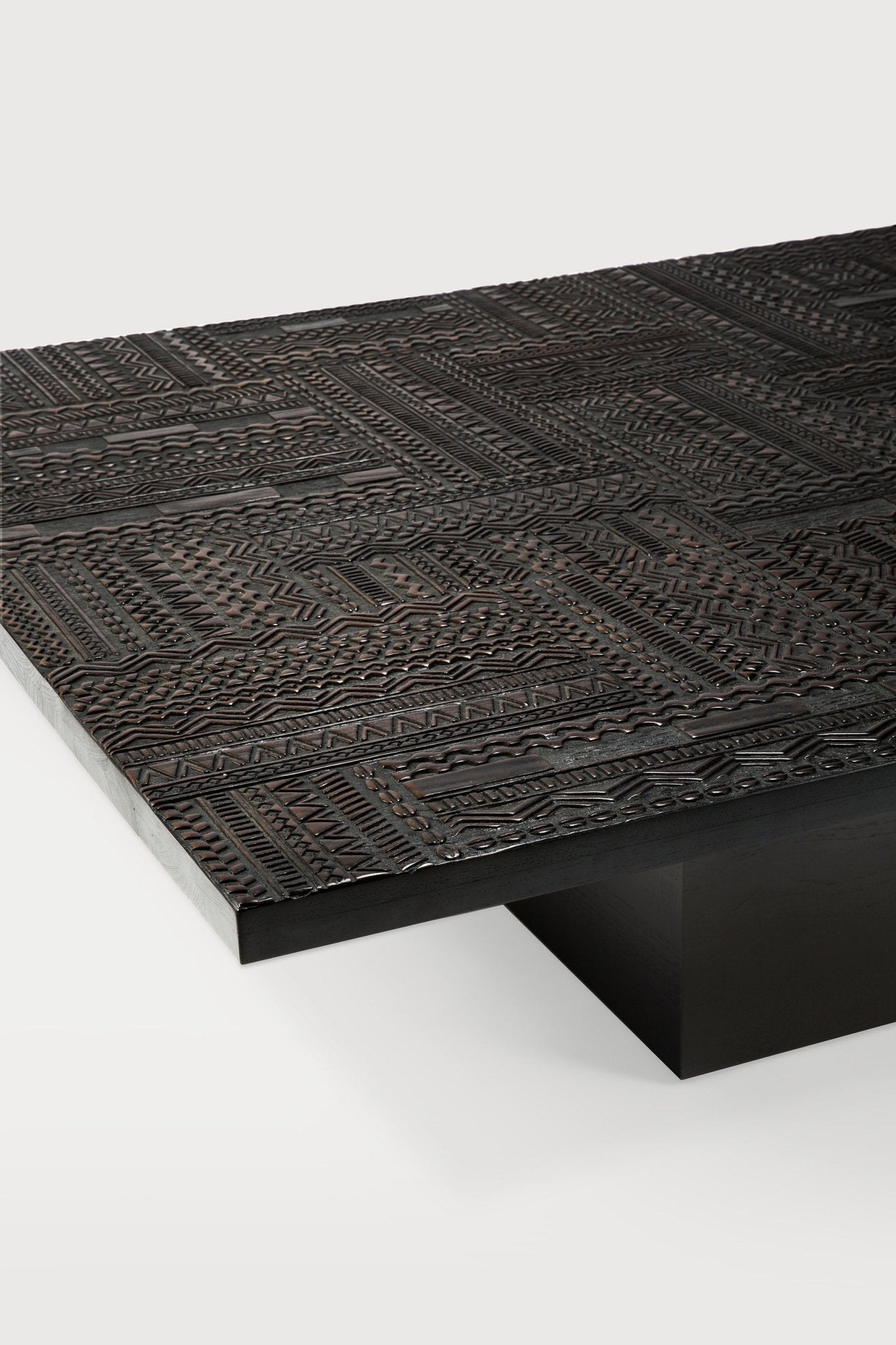 Tabwa coffee table - varnished teak - off black - rectangular White Cliff Studio COFFEE TABLE
