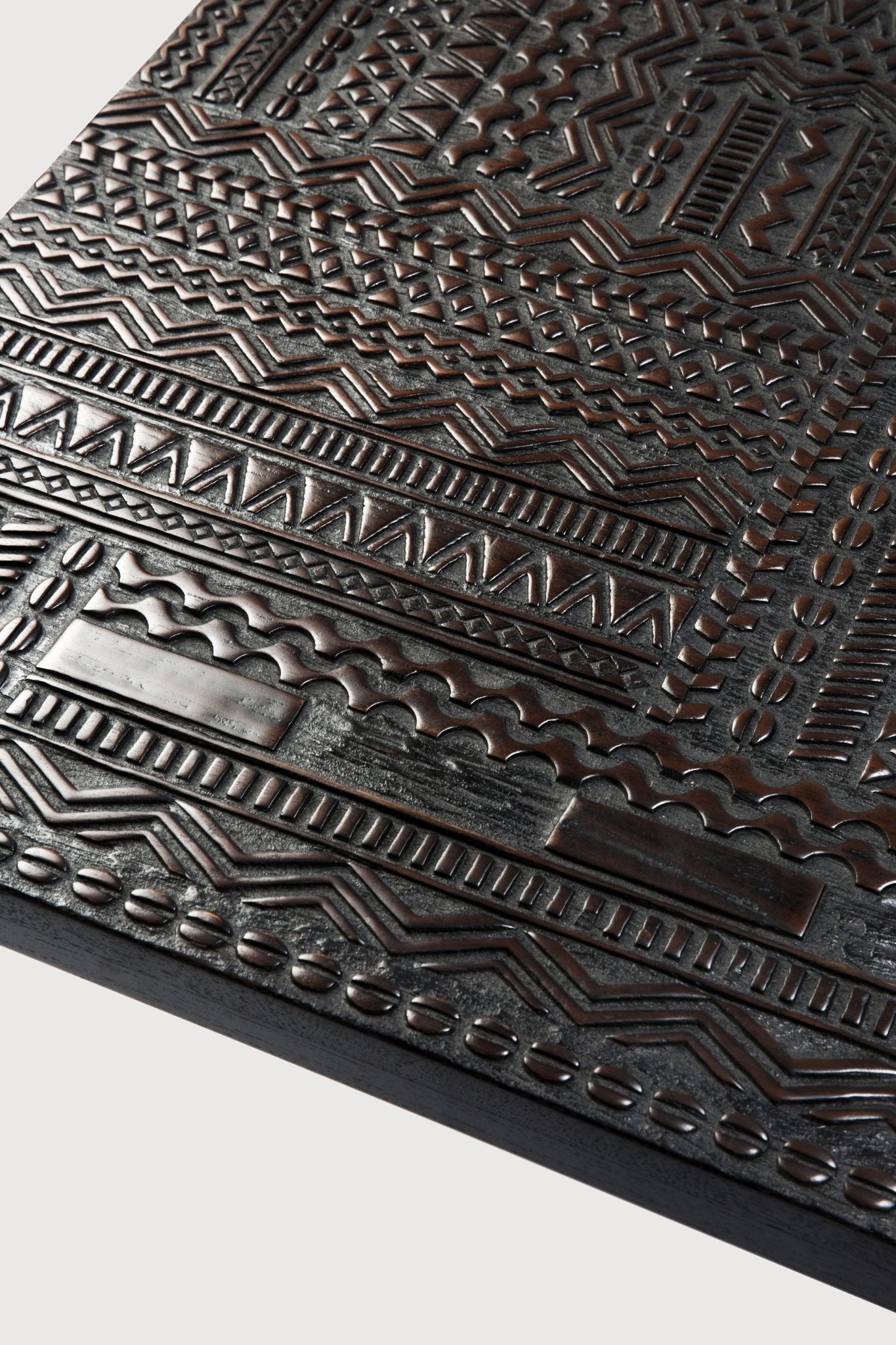 Tabwa coffee table - varnished teak - off black - rectangular White Cliff Studio COFFEE TABLE