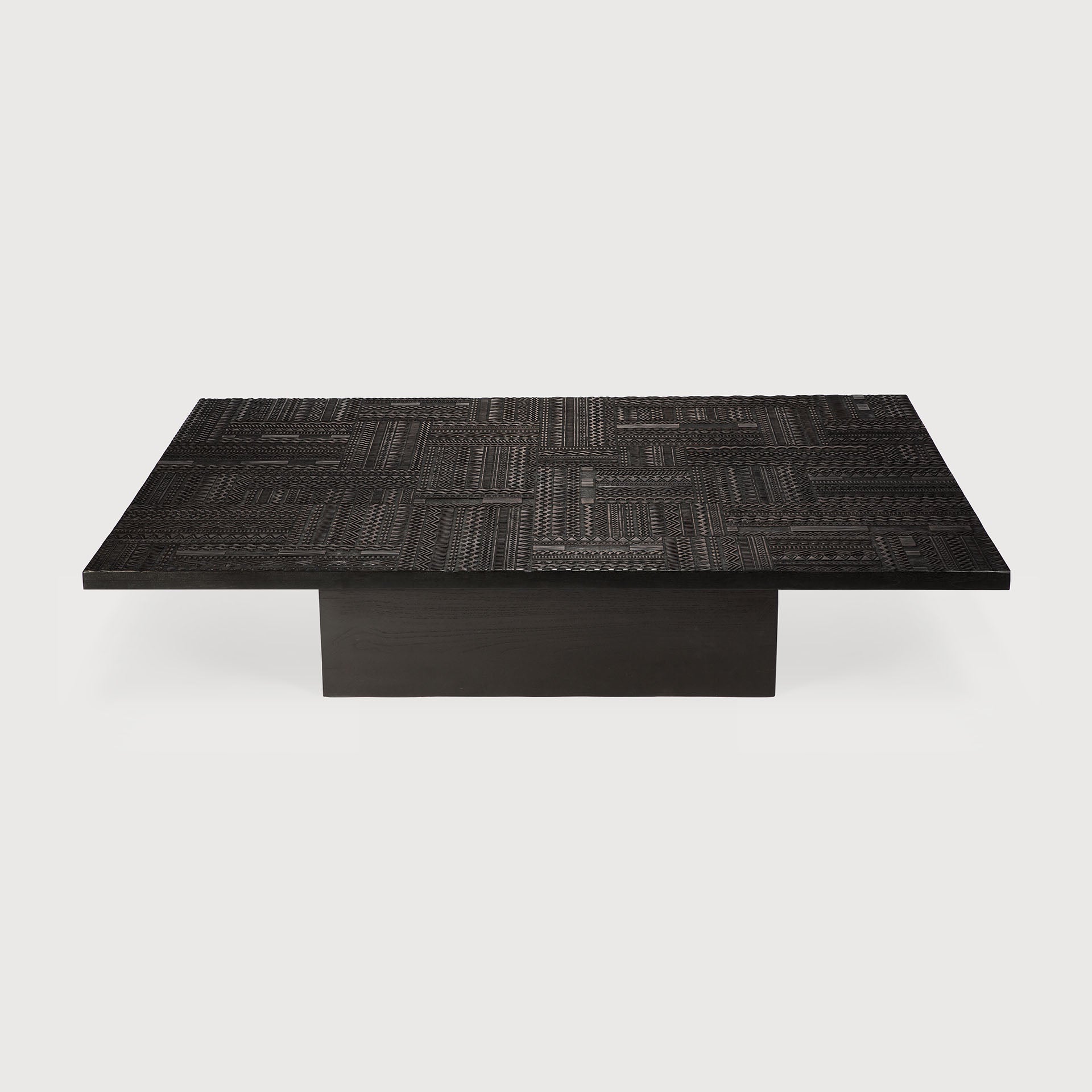 Tabwa coffee table - varnished teak - off black - rectangular White Cliff Studio COFFEE TABLE