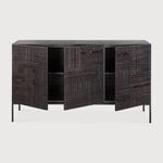 Tabwa sideboard - varnished teak - off black - 3 doors White Cliff Studio Sideboard