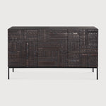 Tabwa sideboard - varnished teak - off black - 3 doors White Cliff Studio Sideboard