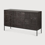 Tabwa sideboard - varnished teak - off black - 3 doors White Cliff Studio Sideboard