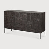 Tabwa sideboard - varnished teak - off black - 3 doors White Cliff Studio Sideboard