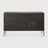 Tabwa sideboard - varnished teak - off black - 3 doors White Cliff Studio Sideboard