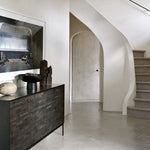 Tabwa sideboard - varnished teak - off black - 3 doors White Cliff Studio Sideboard