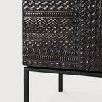 Tabwa sideboard - varnished teak - off black - 3 doors White Cliff Studio Sideboard