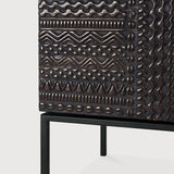 Tabwa sideboard - varnished teak - off black - 4 doors White Cliff Studio Sideboard