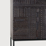 Tabwa sideboard - varnished teak - off black - 4 doors White Cliff Studio Sideboard