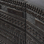 Tabwa sideboard - varnished teak - off black - 4 doors White Cliff Studio Sideboard