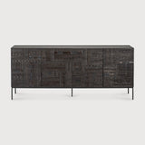 Tabwa sideboard - varnished teak - off black - 4 doors White Cliff Studio Sideboard