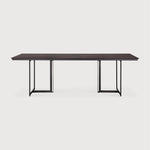 Tacet dining table - varnished teak - dark brown - rectangular White Cliff Studio Dining Table