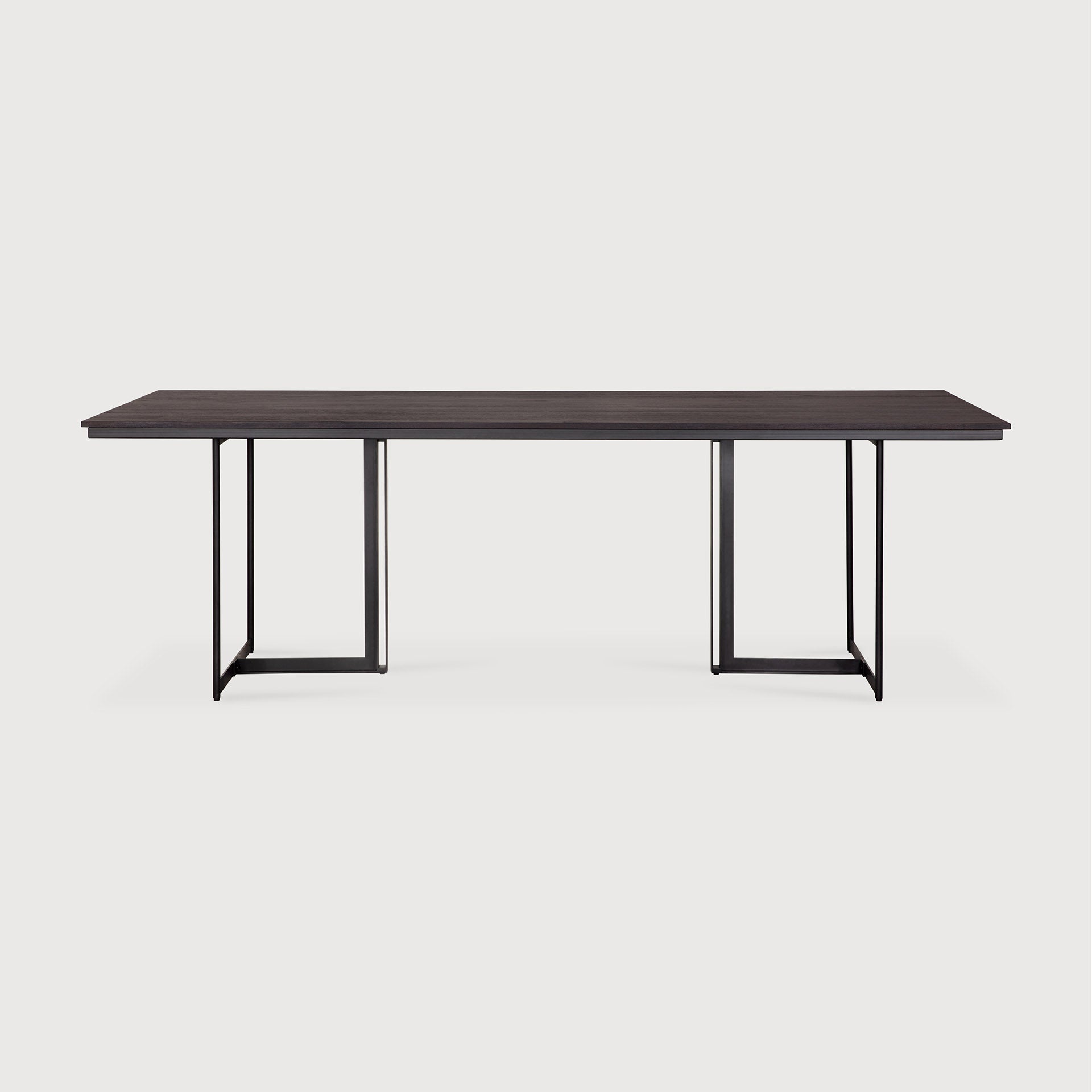 Tacet dining table - varnished teak - dark brown - rectangular White Cliff Studio Dining Table