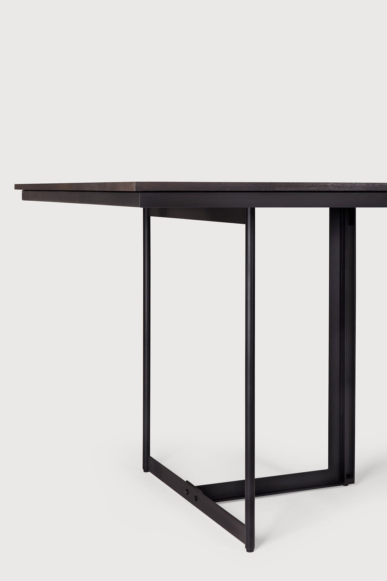 Tacet dining table - varnished teak - dark brown - rectangular White Cliff Studio Dining Table