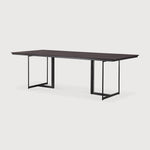 Tacet dining table - varnished teak - dark brown - rectangular White Cliff Studio Dining Table