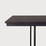 Tacet dining table - varnished teak - dark brown - rectangular White Cliff Studio Dining Table