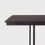 Tacet dining table - varnished teak - dark brown - rectangular White Cliff Studio Dining Table