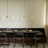 Tacet dining table - varnished teak - dark brown - rectangular White Cliff Studio Dining Table