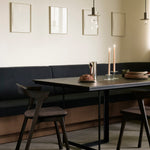 Tacet dining table - varnished teak - dark brown - rectangular White Cliff Studio Dining Table