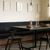 Tacet dining table - varnished teak - dark brown - rectangular White Cliff Studio Dining Table