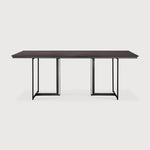 Tacet dining table - varnished teak - dark brown - rectangular White Cliff Studio Dining Table