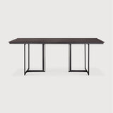 Tacet dining table - varnished teak - dark brown - rectangular White Cliff Studio Dining Table