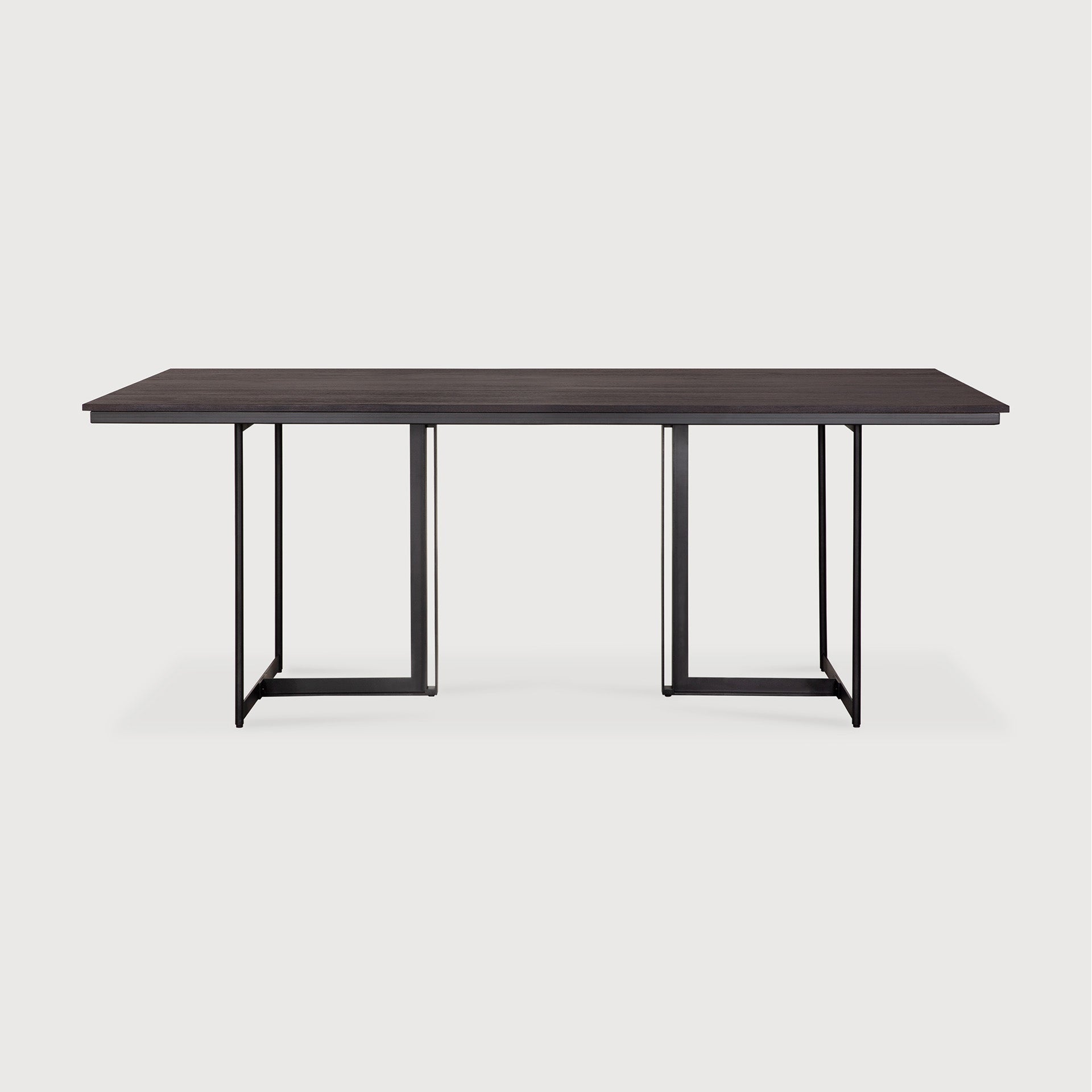 Tacet dining table - varnished teak - dark brown - rectangular White Cliff Studio Dining Table