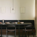 Tacet dining table - varnished teak - dark brown - rectangular White Cliff Studio Dining Table