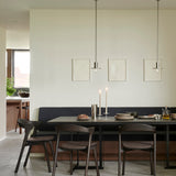 Tacet dining table - varnished teak - dark brown - rectangular White Cliff Studio Dining Table