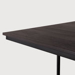 Tacet dining table - varnished teak - dark brown - rectangular White Cliff Studio Dining Table