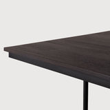 Tacet dining table - varnished teak - dark brown - rectangular White Cliff Studio Dining Table