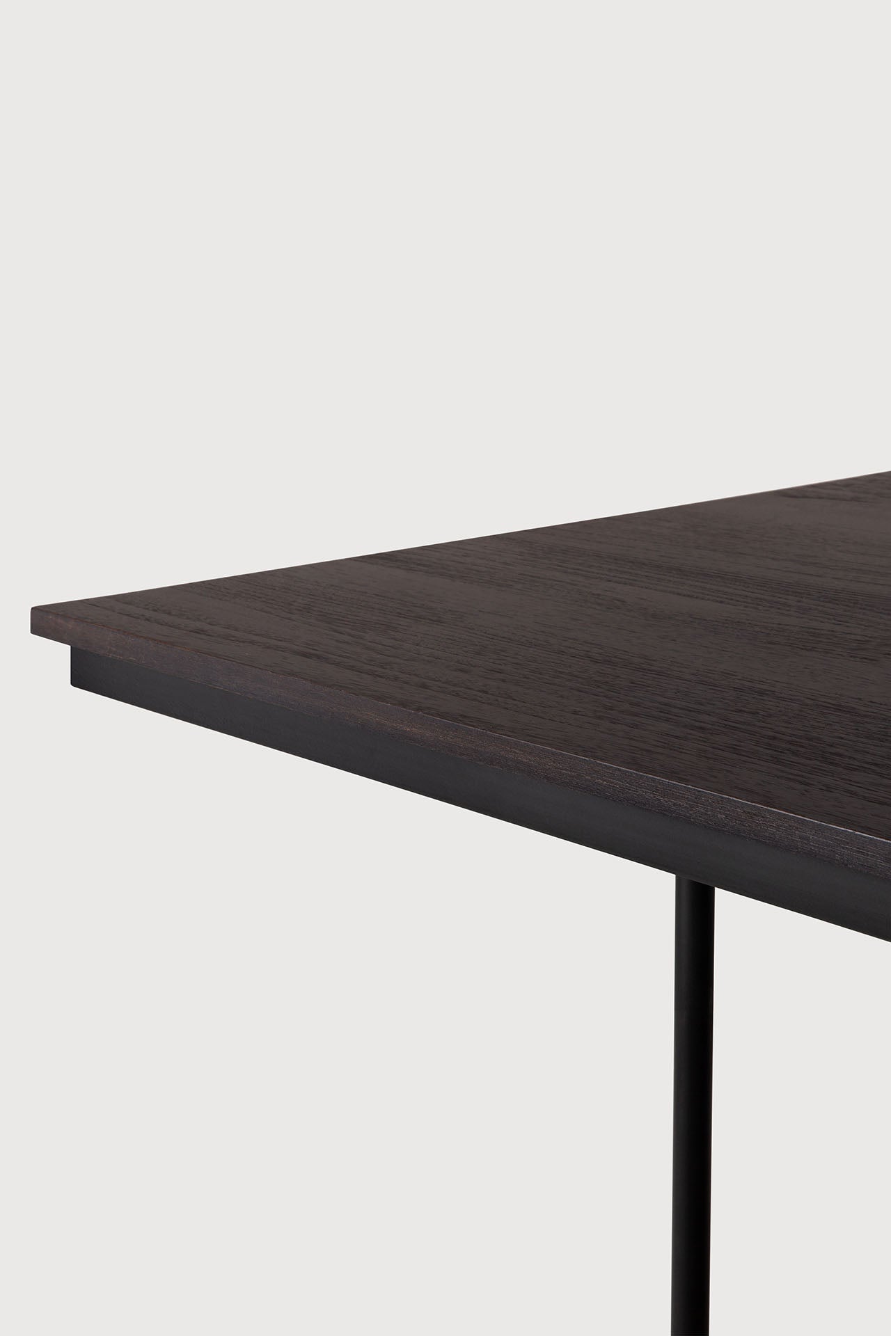 Tacet dining table - varnished teak - dark brown - rectangular White Cliff Studio Dining Table