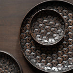 Tampa boards - varnished mahogany - dark brown - set of 3 White Cliff Studio Trays