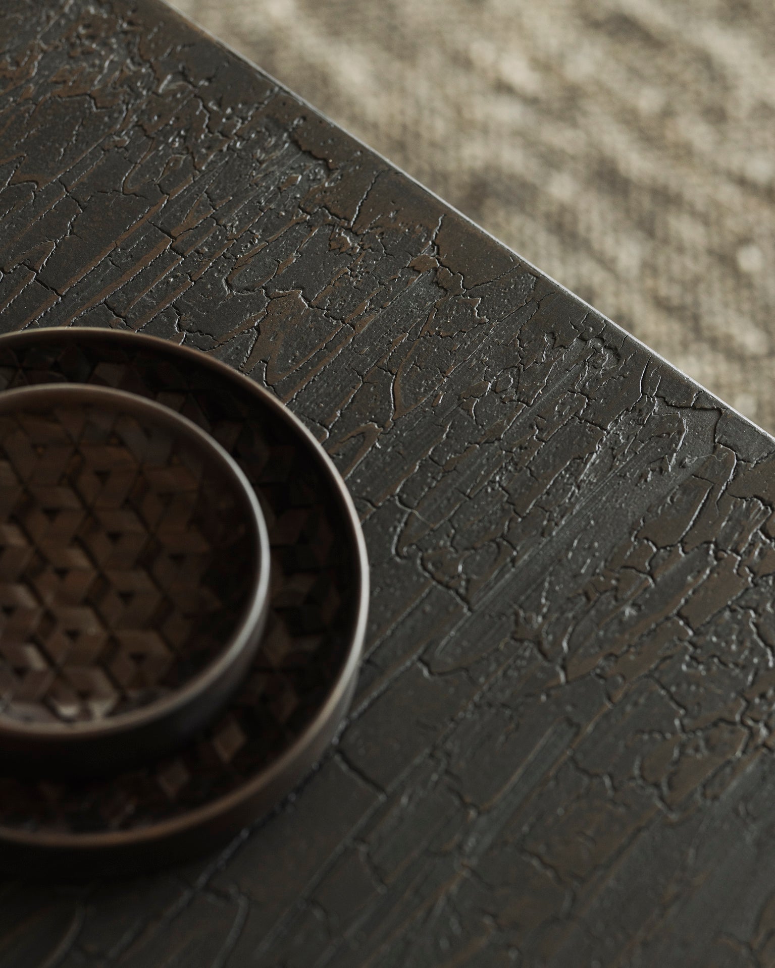 Tampa boards - varnished mahogany - dark brown - set of 3 White Cliff Studio Trays