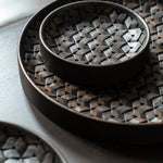 Tampa boards - varnished mahogany - dark brown - set of 3 White Cliff Studio Trays