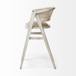 Tanya Blonde Rattan - Back Wood Bar Stool