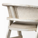 Tanya Blonde Rattan - Back Wood Bar Stool