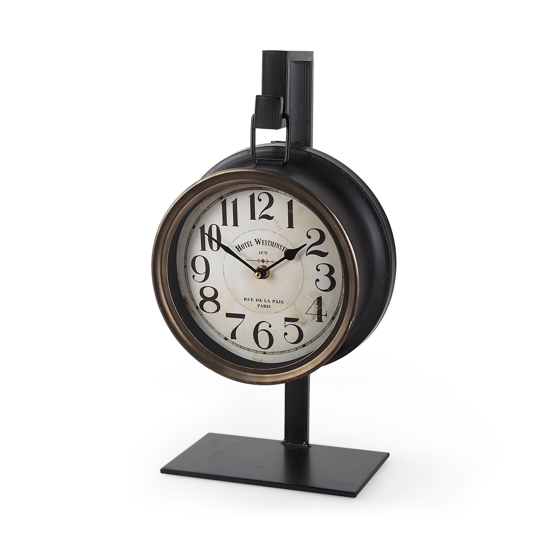 Taryn Decorative Bronze Metal Table Clock