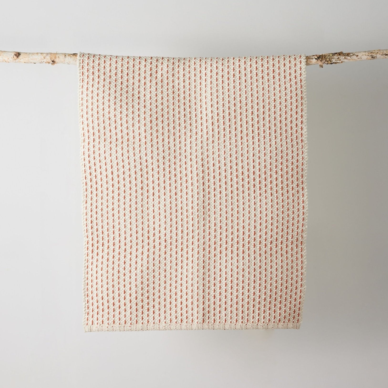Terracotta Luxe Hand - Loomed Cotton Twill Mat