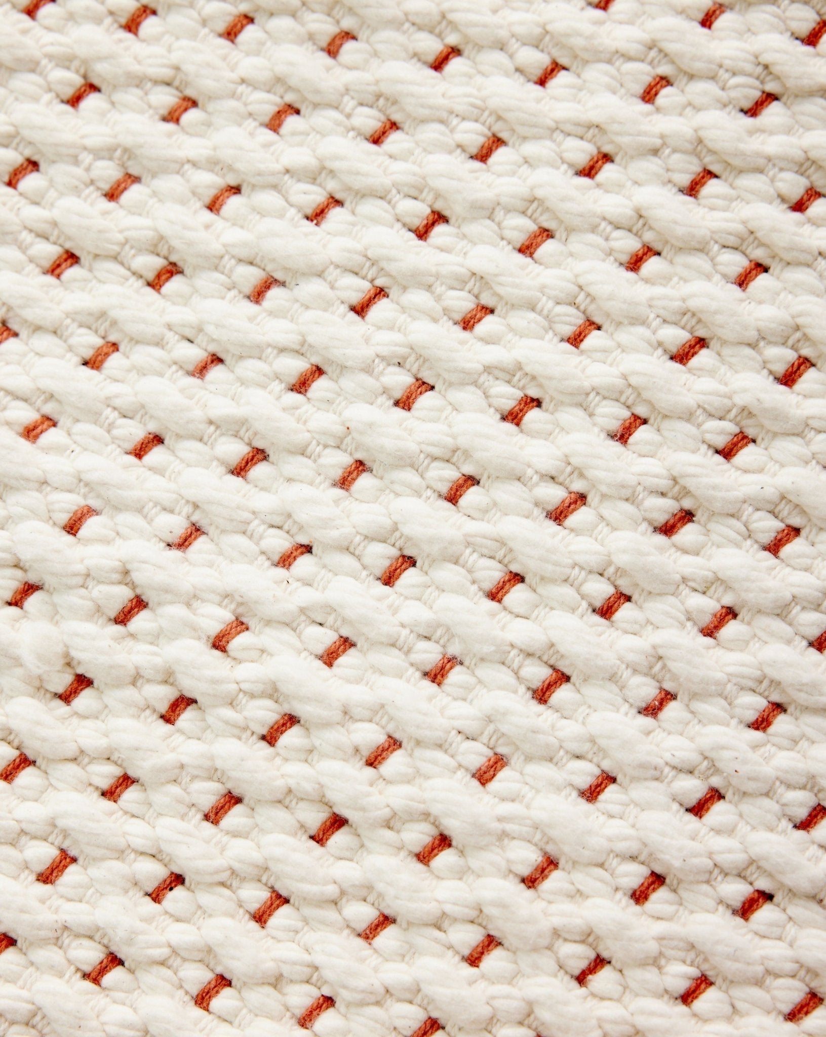 Terracotta Luxe Hand - Loomed Cotton Twill Mat