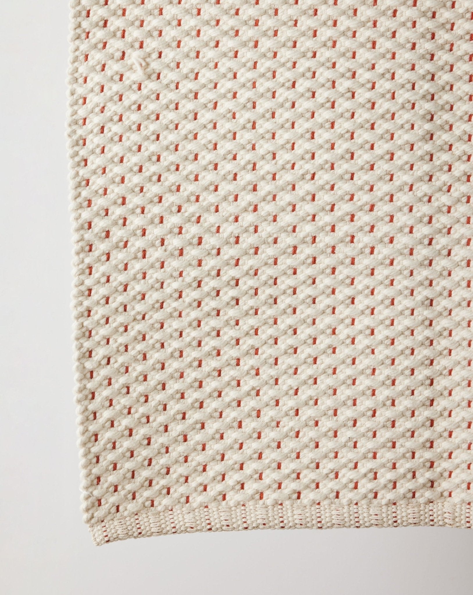 Terracotta Luxe Hand - Loomed Cotton Twill Mat