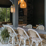 Tex Wall Sconce in Patina Brass, Large White Cliff Studio Wall Lighting