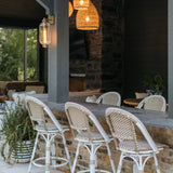 Tex Wall Sconce in Patina Brass, Large White Cliff Studio Wall Lighting